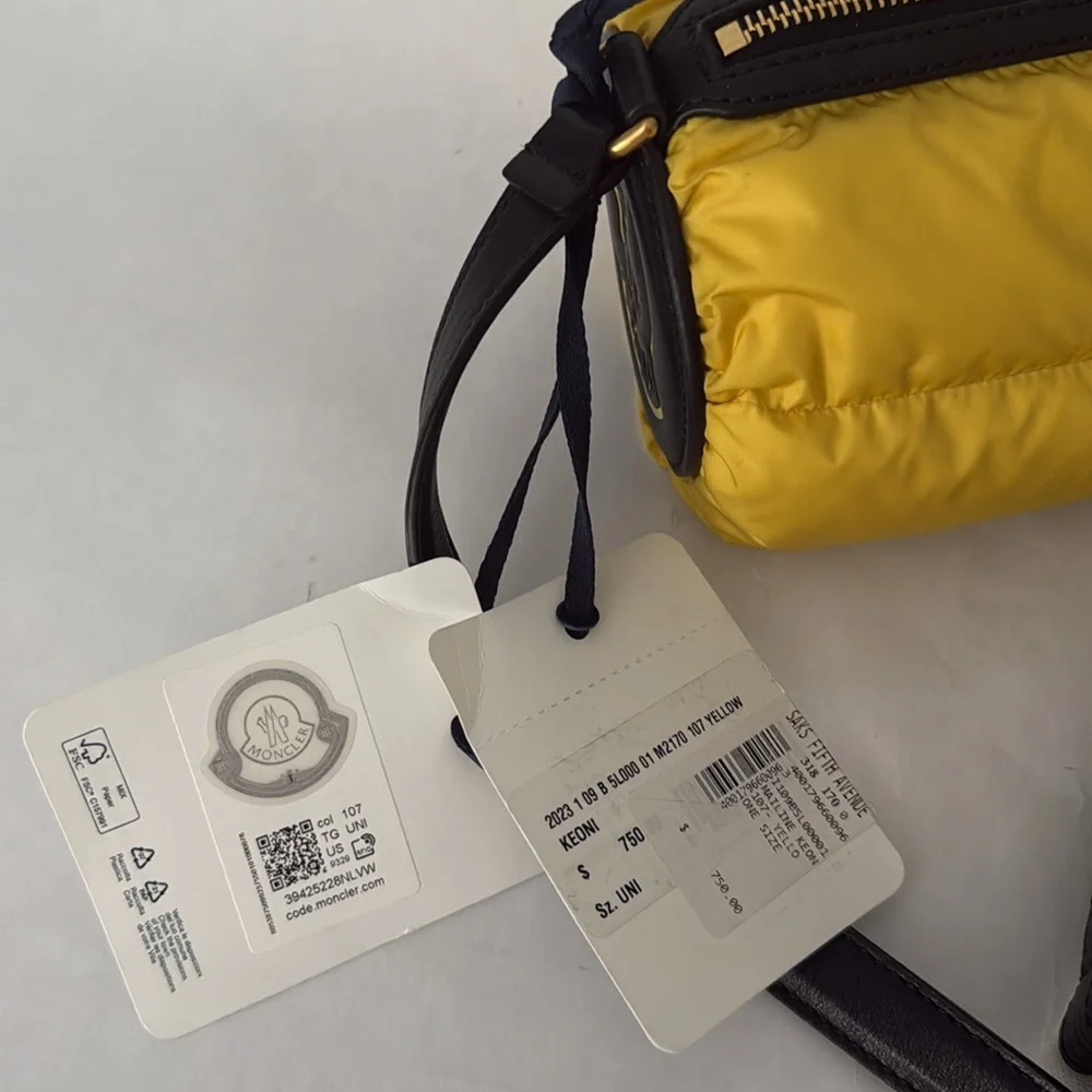 Moncler Yellow and Black Women's Bag - Picture 11 of 16